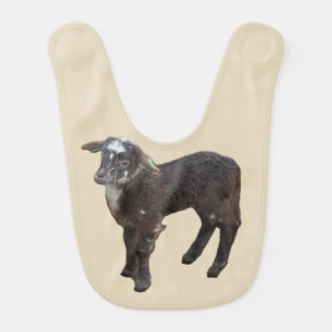 Cute Brown Lamb Baby Bib