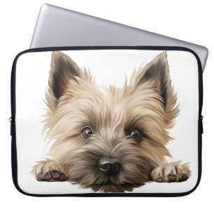 CUTE BROWN NORWICH TERRIER DOG LAPTOP SLEEVE