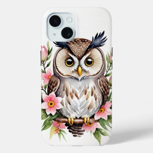 Cute Brown Owl  iPhone  iPad case
