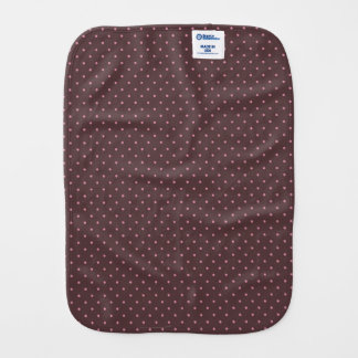 Cute Brown & Pink Polkadots Pattern Boho Polka Baby Burp Cloth