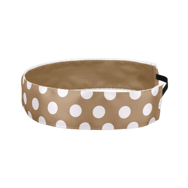 Cute Brown Polka Dot  Athletic Headband (Right)