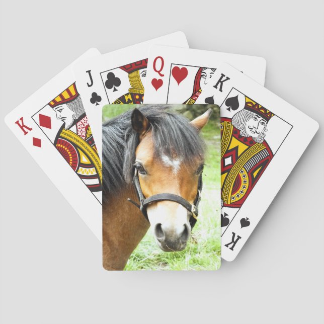 CUTE BROWN PONY  POKER CARDS (Back)