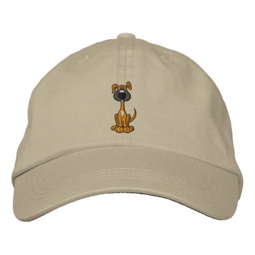 Cute Brown Puppy Dog Embroidered Hat