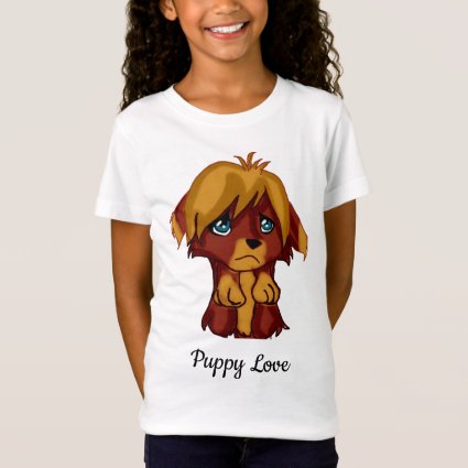 Cute Brown Puppy Dog Kids Shirt