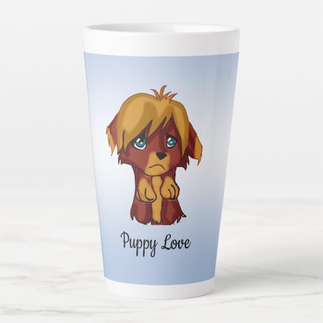 Cute Brown Puppy Dog Latte Mug