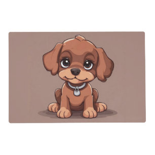 Cute brown puppy placemat