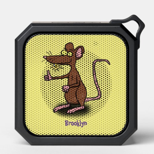 Cute brown rat thumbs up cartoon bluetooth speaker