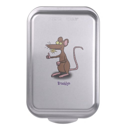 Cute brown rat thumbs up cartoon cake pan