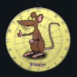 Cute brown rat thumbs up cartoon dart board<br><div class="desc">This cute brown rat is giving the thumbs up on this cartoon button. Great for any rat lover!</div>