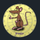 Cute brown rat thumbs up cartoon dart board<br><div class="desc">This cute brown rat is giving the thumbs up on this cartoon button. Great for any rat lover!</div>