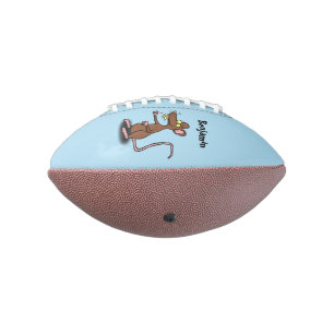Cute brown rat thumbs up cartoon football