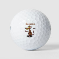 Cute brown rat thumbs up cartoon