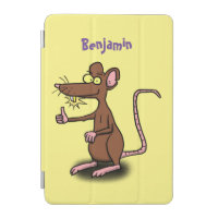 Cute brown rat thumbs up cartoon