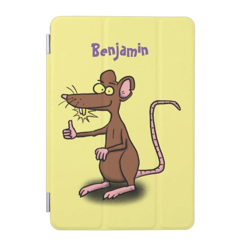 Cute brown rat thumbs up cartoon iPad mini cover