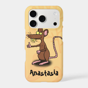 Cute brown rat thumbs up cartoon iPhone 17 pro case