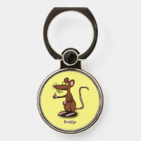 Cute brown rat thumbs up cartoon