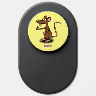 Cute brown rat thumbs up cartoon PopSocket