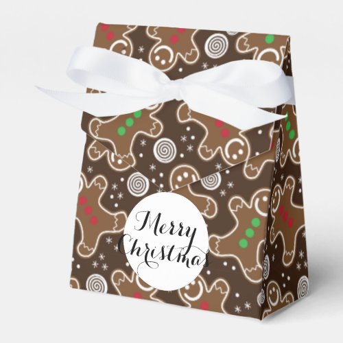 Cute Brown Red Green Christmas Gingerbreads Favor Boxes
