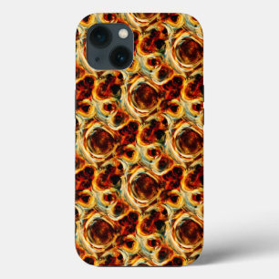 Cute brown seamless smudge pattern iPhone 13 case