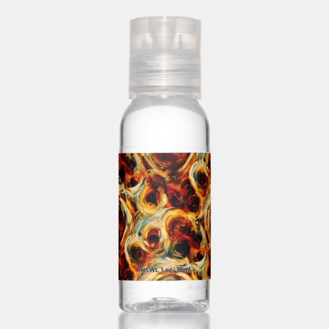 Cute brown seamless smudge pattern hand sanitizer (Front)