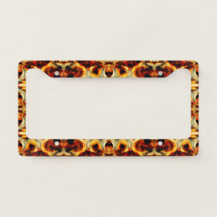 Cute brown seamless smudge pattern license plate frame