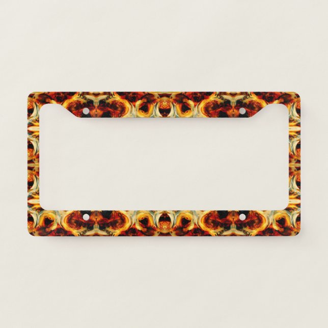 Cute brown seamless smudge pattern license plate frame (Front)