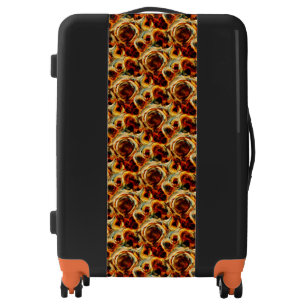 Cute brown seamless smudge pattern luggage
