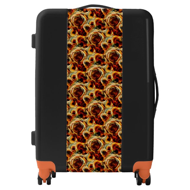 Cute brown seamless smudge pattern luggage (Front)