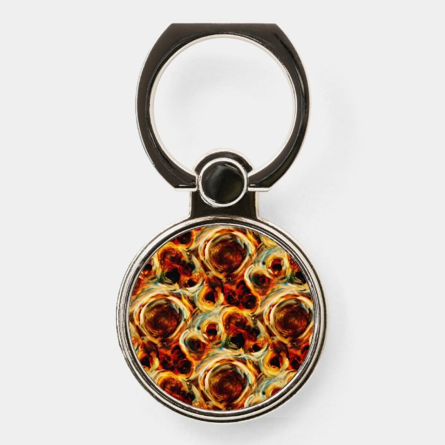 Cute brown seamless smudge pattern phone ring stand (Front)