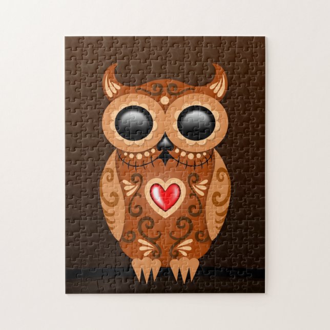 Cute Brown Sugar Owl Jigsaw Puzzle (Vertical)