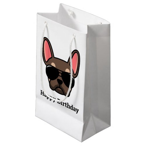 Cute Brown Tan French Bulldog Small Gift Bag