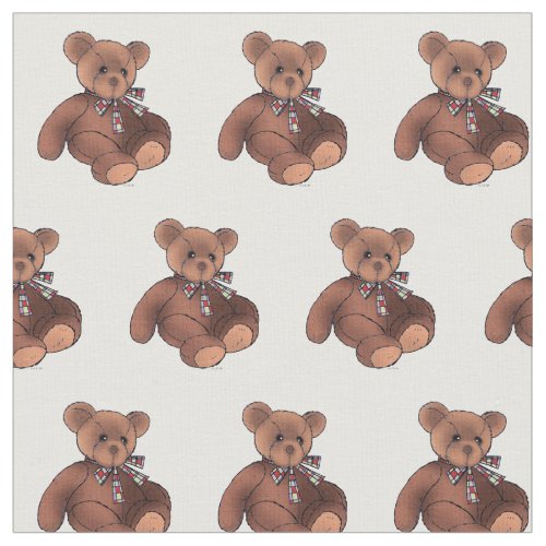 cute brown teddy bear nursery fabric