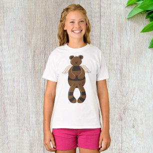 Cute Brown Teddy Bear with Angel Wings T-Shirt