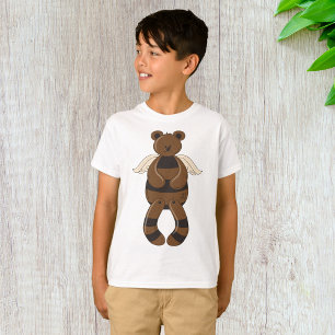 Cute Brown Teddy Bear with Angel Wings T-Shirt