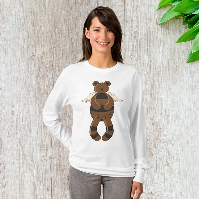 Cute Brown Teddy Bear with Angel Wings  T-Shirt (Creator Uploaded)