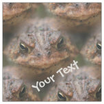 Cute Brown Toad Face Animal Pattern Fabric