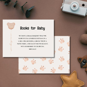 Cute brown we can bearly wait baby shower enclosure card