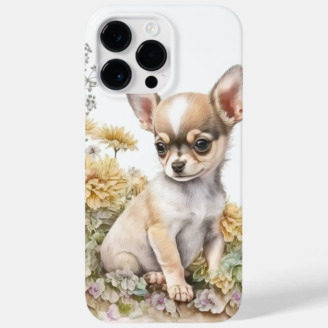 CUTE BROWN & WHITE CHIHUAHUA PUPPY DOG Case-Mate iPhone CASE (Back)