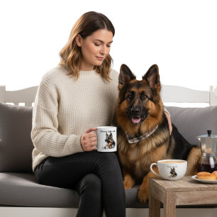 Cute Browns 'Morning Coffee With My Shepherd' Mug
