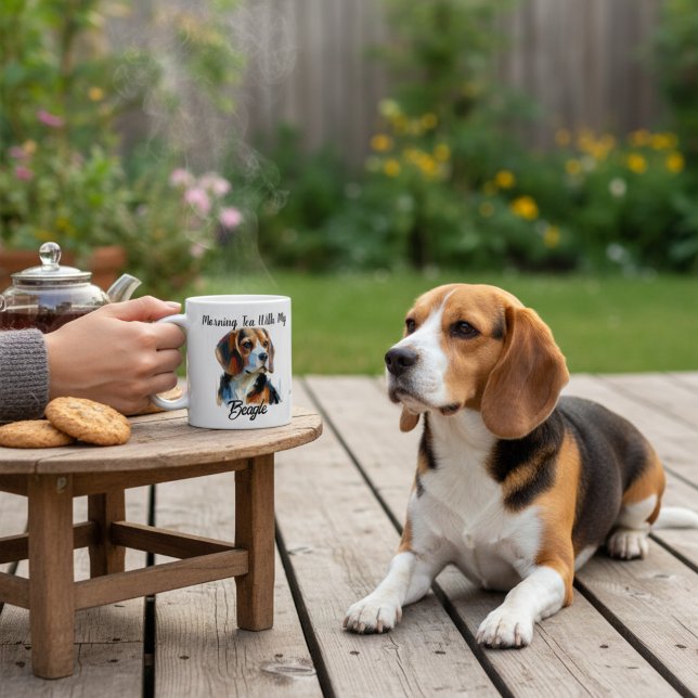  Cute BROWNS/ Whites Morning Tea Beagle Coffee Mug (Creator Uploaded)