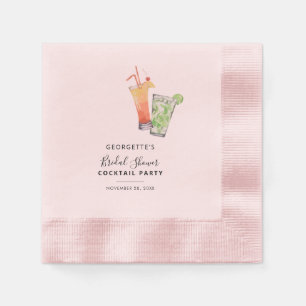 Cute Brunch and Bubbly Bridal Shower Paper Napkins