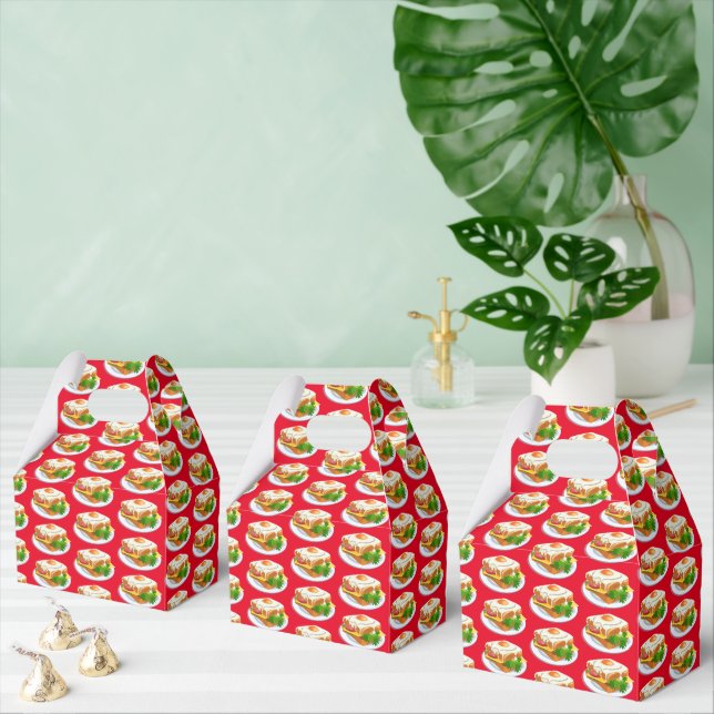 Cute Brunch sandwiches tiled party Favor Boxes (Multiple)