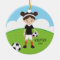 Cute Brunette Girl Soccer Personalized Christmas