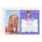 Cute Brunette Mermaid Photo Birthday Invitation