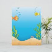 cute bubble fish underwater scene (Standing Front)