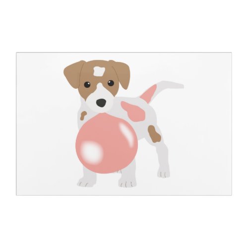 Cute Bubble Gum Dog Puppy Blowing Bubble Acrylic Print