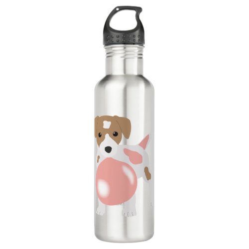 Cute Bubble Gum Dog Puppy Blowing Bubble Stainless Steel Water Bottle