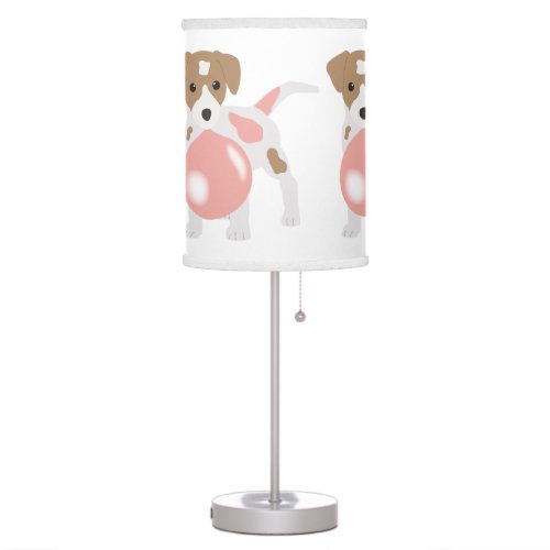 Cute Bubble Gum Dog Puppy Blowing Bubble Table Lamp