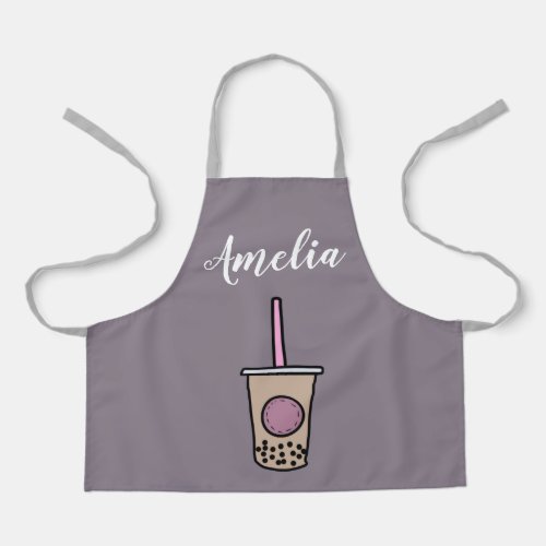 Cute bubble tea apron