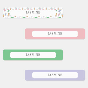 Cute Bubble Tea Boba Kids Name Pastel Kids' Labels